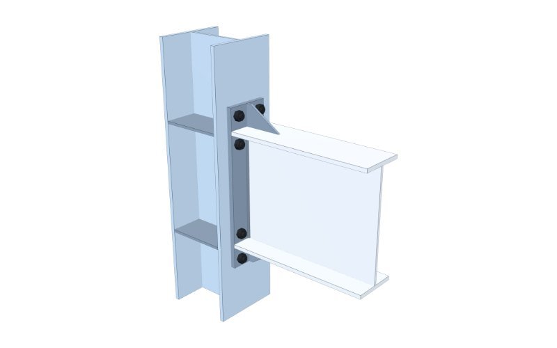 Extended Moment End Plate - 3D view