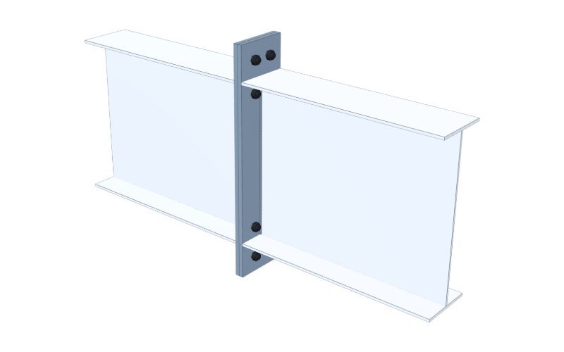 Extended End Plate Splice - 3D view