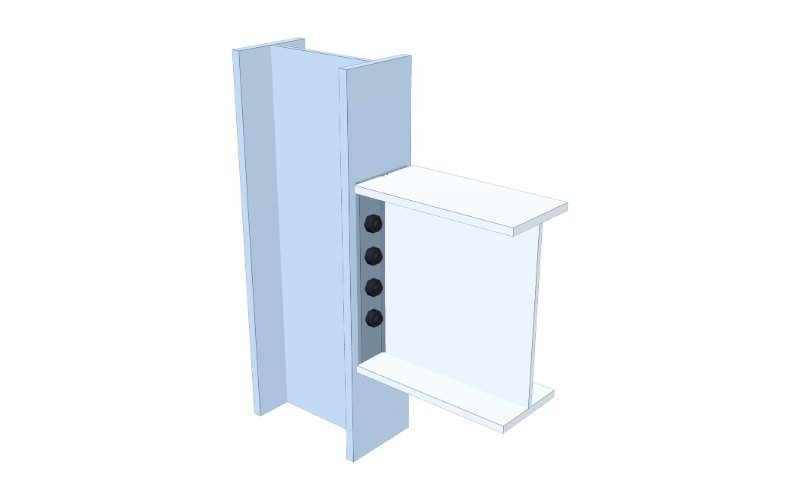 Full Depth End Plate - 3D view