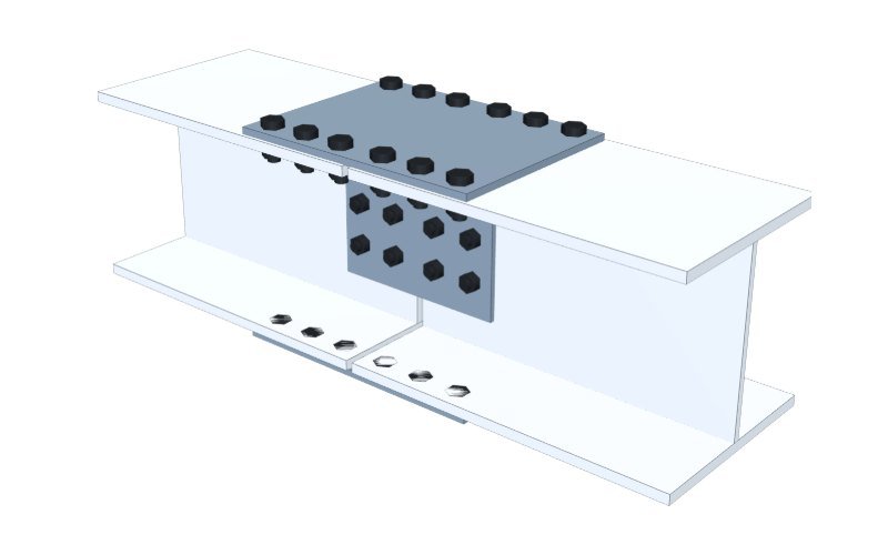 Bolted Tension Splice - 3D view